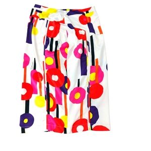 JUST CAVALLI Satin Pencil Skirt Italy Designer Logo US 6 EU42 Silky Feminine